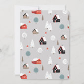 ベビー極熊の赤ちゃんシャワー外が冷たい 招待状 (裏面)