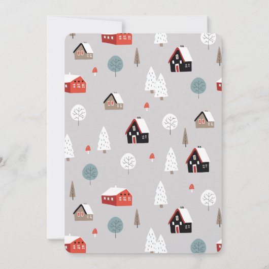 ベビー極熊の赤ちゃんシャワー外が冷たい 招待状 (裏面)