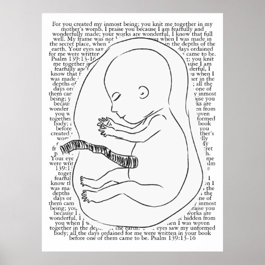 ベビー概要（詩編139:13-16） ポスター (正面)
