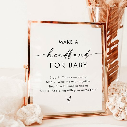 ベビー標識用ヘッドバンド |ニュートラルMake a Headband ポスター