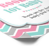 ベビー標識用航海の鯨赤ちゃんシャワーブック ポスター (角)