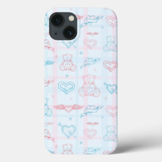 ベビー模様(テディベア) Case-Mate iPhoneケース (裏面)