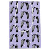 ベビー機器シンボルの水玉模様 ミディアムペーパーバッグ (正面)