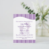 ベビー機器シンボルベビーシャワー-紫 招待状 (スタンド正面)