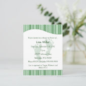 ベビー機器シンボルベビーシャワー-緑 招待状 (スタンド正面)