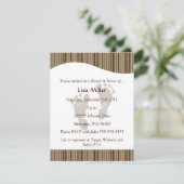 ベビー機器シンボルベビーシャワー-茶 招待状 (スタンド正面)