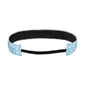 ベビー機器シンボル、ベビー足、足跡、青、少年 アスレチックヘッドバンド (裏面)