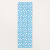 ベビー機器シンボル、ベビー足、足跡、青、少年 ヨガマット (裏面)