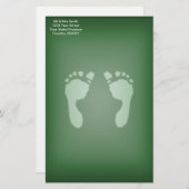 ベビー機器シンボル(緑) 便箋 (正面/裏面)