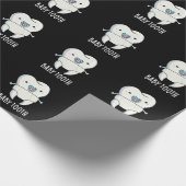 ベビー歯おもしろい歯プンダークBG ラッピングペーパー (角)