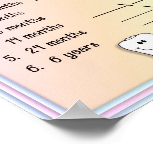 ベビー歯グラフ ポスター (角)