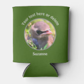 ベビー水に浮パーソナライズされたく鳥 缶クーラー (正面)