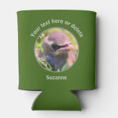 ベビー水に浮パーソナライズされたく鳥 缶クーラー (裏面)