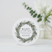 ベビー水の外の冷たい色のベビーシャワー 案内状 (スタンド正面)