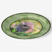 ベビー水切り鳥自然パーソナライズされたパーティー ペーパープレート (アングル)