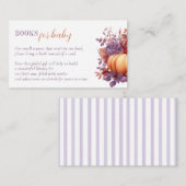 ベビー水彩カボチャ赤ちゃんシャワー用の本 エンクロージャーカード (正面/裏面)