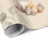 ベビー水彩キツネ ラッピングペーパー (ロールコーナー)