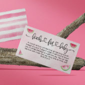 ベビー水彩スイカ用ベビシャワーブック エンクロージャーカード