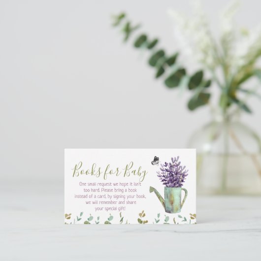 ベビー水彩ヴィンテージ給水缶用ブック エンクロージャーカード (スタンド正面)