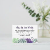 ベビー水彩多肉乳児シャワー用の本 エンクロージャーカード (スタンド正面)
