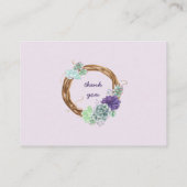 ベビー水彩多肉乳児シャワー用の本 エンクロージャーカード (裏面)