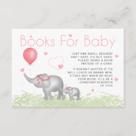 ベビー水彩象・ピンクハート用の本 エンクロージャーカード