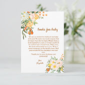 ベビー水彩赤ちゃんシャワー用の本を持って来る サンキューカード (スタンド正面)