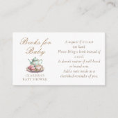 ベビー水彩赤ちゃんシャワー用の本 エンクロージャーカード (正面)