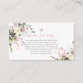 ベビー水彩赤面ピンクユーカリ用ブック エンクロージャーカード (正面)