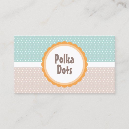 ベビー水玉模様名刺 名刺 (正面)