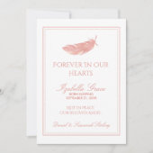 ベビー永遠に私たちのハート |ピンクフェザー 案内状 (正面)