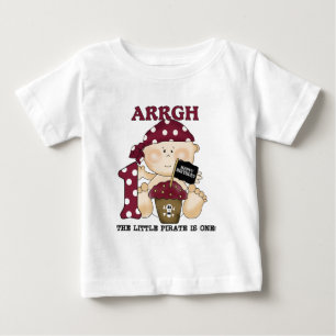 ベビー海賊最初の誕生日Tシャツとプレゼント ベビーTシャツ
