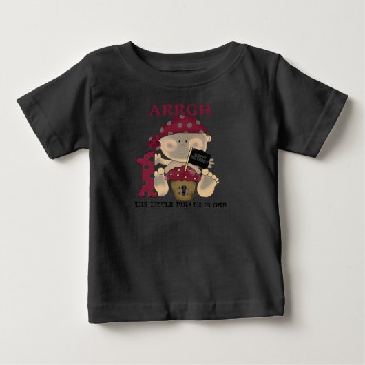 ベビー海賊最初の誕生日Tシャツとプレゼント ベビーTシャツ (正面)