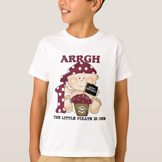 ベビー海賊最初の誕生日Tシャツとプレゼント Tシャツ (正面)