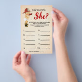 ベビー消防士どのように古いママ赤ちゃんシャワーのゲームカード チラシ (ハンドル)