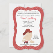 ベビー消防士ベイビーシャワー招待状 招待状 (正面)