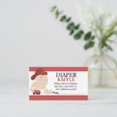 ベビー消防士ベビーシャワーオムツラッフル エンクロージャーカード (スタンド正面)