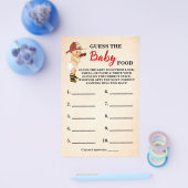 ベビー消防推測ベビーフードシャワーゲームカード チラシ (シングル)