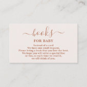 ベビー淡い色のガールカード用ミニマリストピンクブック エンクロージャーカード (正面)