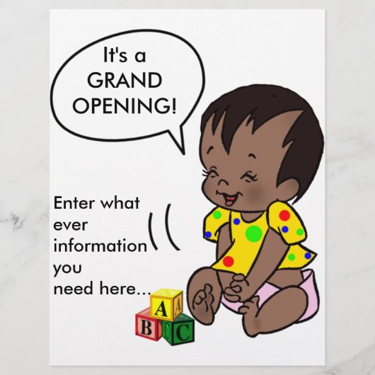 ベビー漫画をパーソナライズ – Flyer チラシ (正面)