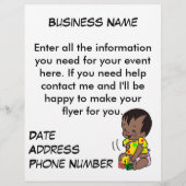 ベビー漫画をパーソナライズ – Flyer チラシ (裏面)