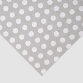 ベビー灰色と白の水玉模様 薄葉紙 (詳細)