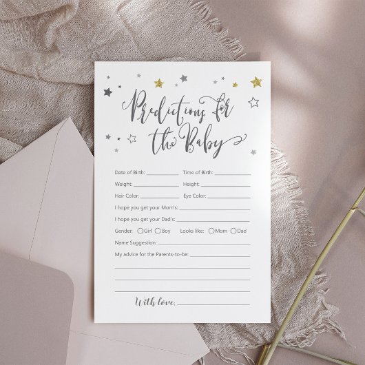 ベビー灰色男女兼用金ゴールド星の予測