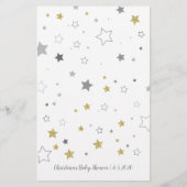 ベビー灰色男女兼用金ゴールド星の予測 (裏面)