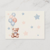 ベビー熊素朴赤シャワー用の本 エンクロージャーカード (裏面)