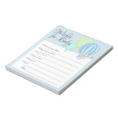 ベビー熱気球シャワーゲームの注意事項 ノートパッド (回転)