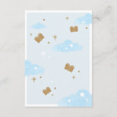 ベビー熱気球テディベアブルー用の本 エンクロージャーカード (裏面)