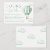 ベビー熱気球ベビーシャワー用の本 エンクロージャーカード (正面/裏面)