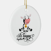 ベビー牛が一緒に幸せ セラミックオーナメント (右)