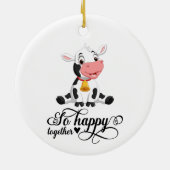 ベビー牛が一緒に幸せ セラミックオーナメント (裏面)